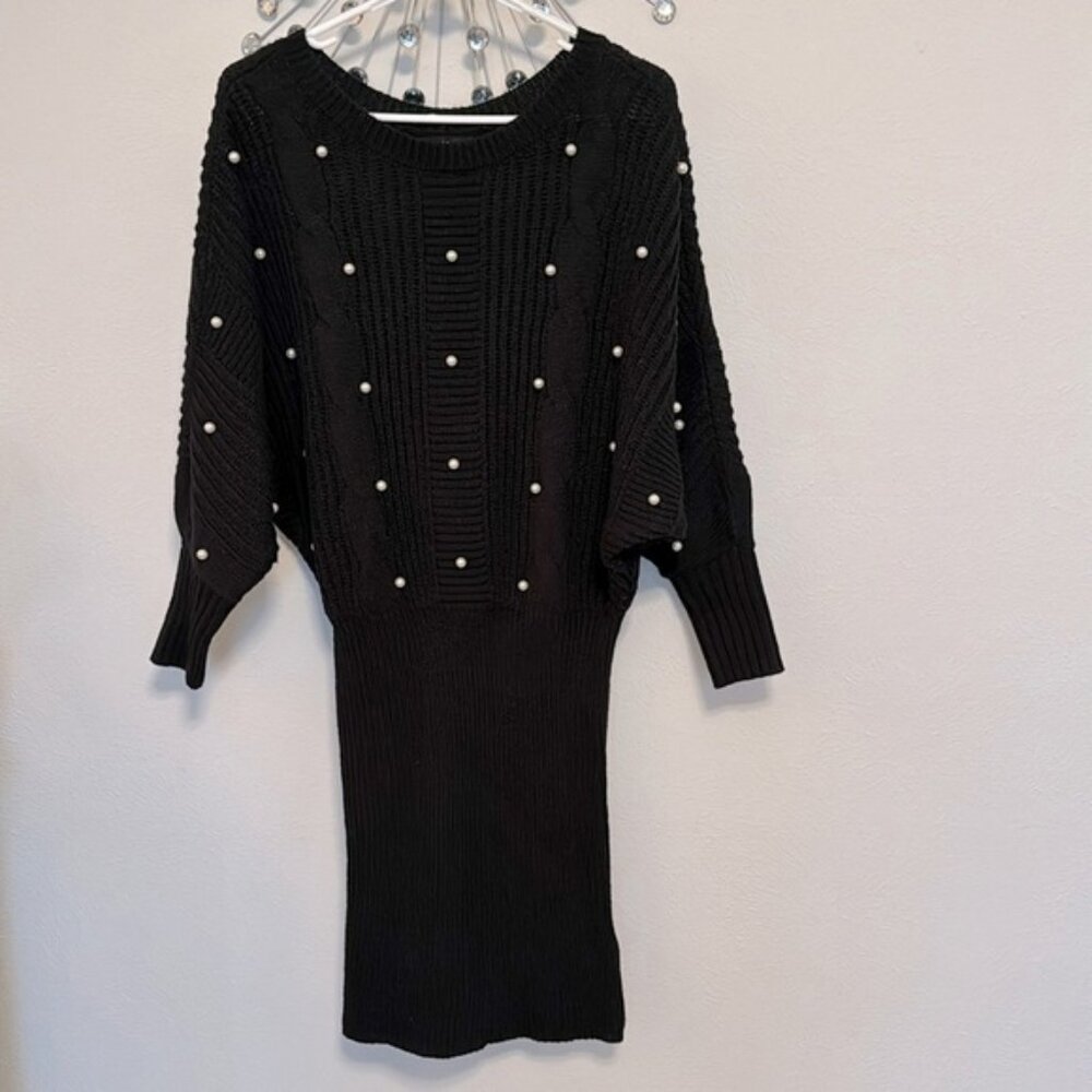 Almost Famous - sweater dress with pearls